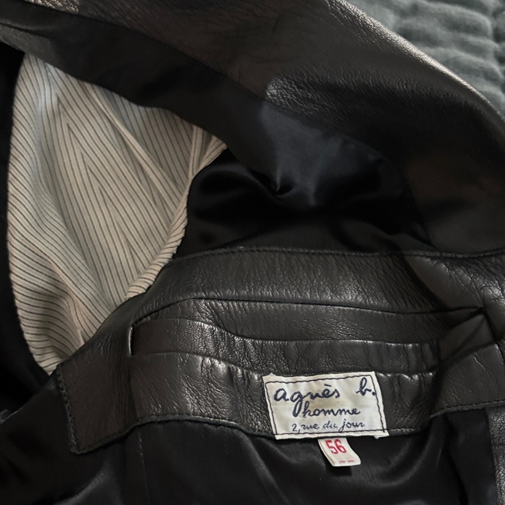 Agnes B. Black Leather Jacket - Picture 3 of 14